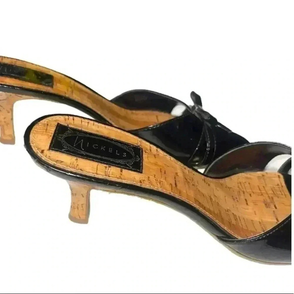 Nickels Patent Leather Mules - these are beautiful !! 2.75 inch heel - Picture 8 of 8